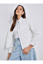 Women White Regular Fit Bomber Jacket with Pockets - 2