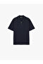 Regular Fit Viscose Half Zipper Short Sleeve Knitwear T-Shirt - 3