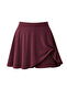 Flared Shorts Skirt Women's Burgundy