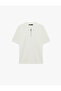 Regular Fit Viscose Half Zipper Short Sleeve Knitwear T-Shirt - 3