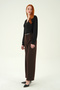 Brown Front Pleated Belt Pack Trousers 8399A - 6