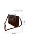 Women's Hand and Shoulder Bag with Lace Detail and Stitched Thin Straps - 7