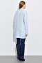 Basic Knitwear Tunic with Stitching Detail Blue - 4