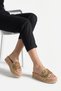Flarelle Beige Women's Natural Stone-Looking Colorful Beadwork Detailed Casual Comfortable Sole Stylish Slippers - 8