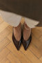 Heels 2518 - Low-Cut Pointed Toe Bitter Brown Women's Heels - 2