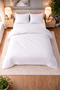 Double Duvet Cover Set - 140x200, Elastic and 100% Cotton White - 3