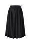 Circle Flared Midi Length Skirt Women Black