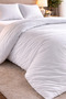 Double Duvet Cover Set - 140x200, Elastic and 100% Cotton White - 2
