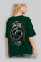 Viking Mythology 25 Back Printed Green Oversize T-Shirt Men Women Cotton Crewneck Tshirt - 4