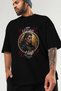 Viking Mythology 2 Pre-Printed Black Oversize T-Shirt Men Women Cotton Crew Neck T-Shirt - 3