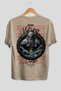 Viking Mythology 13 Back Printed Beige Oversize T-Shirt Men Women Cotton Crew Neck T-Shirt - 2