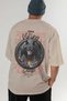 Viking Mythology 28 Back Printed Beige Oversize T-Shirt Men Women Cotton Crew Neck T-Shirt - 6