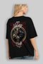 Viking Mythology 21 Back Printed Black Oversize T-Shirt Men Women Cotton Crew Neck T-Shirt - 4