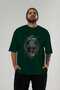 Odin Front Printed Green Oversize T-Shirt Men Women Cotton Crew Neck Tshirt - 5