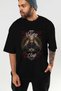 Viking Mythology 4 Pre-Printed Black Oversize T-Shirt Men Women Cotton Crew Neck T-Shirt - 7