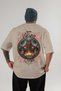 Thor 1 Back Printed Beige Oversize T-Shirt Men's Women's Cotton Crew Neck T-Shirt
