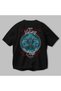 Thrym Arka Printed Black Oversize T-Shirt Men's Women's Cotton Crew Neck T-Shirt - 3