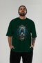 Baldur Front Printed Green Oversize T-Shirt Men Women Cotton Crew Neck T-Shirt - 5