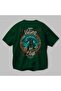 Hrungnir Back Printed Green Oversize T-Shirt Men Women Cotton Crew Neck T-Shirt - 3