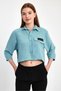 Women's Crop Shirt 95% Cotton 5% Elastane 3/4 Sleeve Relaxed Fit Summer Stylish Shirt - 4