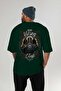 Odin 1 Back Printed Green Oversize T-Shirt Men's Women's Cotton Crew Neck T-Shirt - 5
