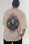 Viking Mythology 18 Back Printed Beige Oversize T-Shirt Men Women Cotton Crew Neck T-Shirt - 6