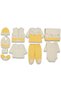 Girl's Floral Embroidered Ruffled 10-Piece Hospital Discharge Bodysuit Set - 100% Cotton - 2