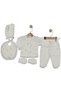 Girl's 5-Piece Hospital Outfit Set with Floral Pattern - 100% Cotton - 2