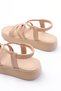 Uslucan Alişveri̇ş 24413-841 Nut Wedge Heel Women's Sandals - 3