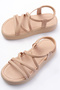 Uslucan Alişveri̇ş 24413-841 Nut Wedge Heel Women's Sandals - 4