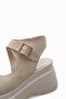 Quelaela Women's Sandals 0012906 Beige Textured Leather - 2