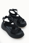 Maia Gioia Women's Sandals 0012810 Black Leather Textured - 4