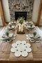 6 Pieces 38cm Ecru Daisy Cotton Rope American Service / Soup Ladle Set - 2