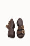 Heilrele Women's Slippers 0012908 Brown Leather Textured - 2