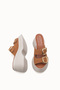 Heilrele Women's Slippers 0012908 Tan Leather Textured - 5