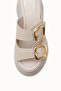 Heilrele Women's Slippers 0012908 Beige Leather Textured - 2