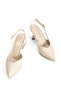 Women's Pointed Toe Open Back Buckle Elegant Stiletto Heeled Shoes - 6