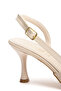 Women's Pointed Toe Open Back Buckle Elegant Stiletto Heeled Shoes - 7