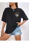 Arizona Sunshine T-Shirt - Black Printed Oversize Crew Neck Short Sleeve Loose Fit - 4