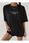 Roads Rome T-shirt -black Printed, Crew Neck, Printed, Short Sleeve, Boyfriend, Loose - 3