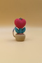 Knitted Patterned Love Flower Keychain (Plastic)