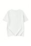 Value T-Shirt - White Printed Oversize Crew Neck Short Sleeve Loose - 2
