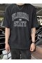 Florida State T-Shirt - Black Printed Crew Neck Short Sleeve Loose - 3