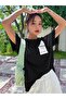 Hot Summer T-Shirt - Black Printed Oversize Crew Neck Short Sleeve Loose - 3