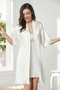 4045 Velvet Satin Lace Nightgown and Dressing Gown Set - 2