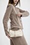 Women's Mini Aura Hand and Shoulder Bag Cream - 5