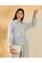 Women Blue Button Front Blouse