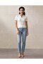 Women White Polo Rib T-Shirt - 4