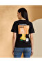 Women Black Back Print T-Shirt