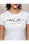 Women White Placement Print T-Shirt - 6